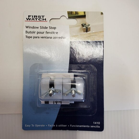 First Watch #1410 White Sliding Window Slide Stops with Wingnuts 2-Pack NEW - Picture 4 of 5